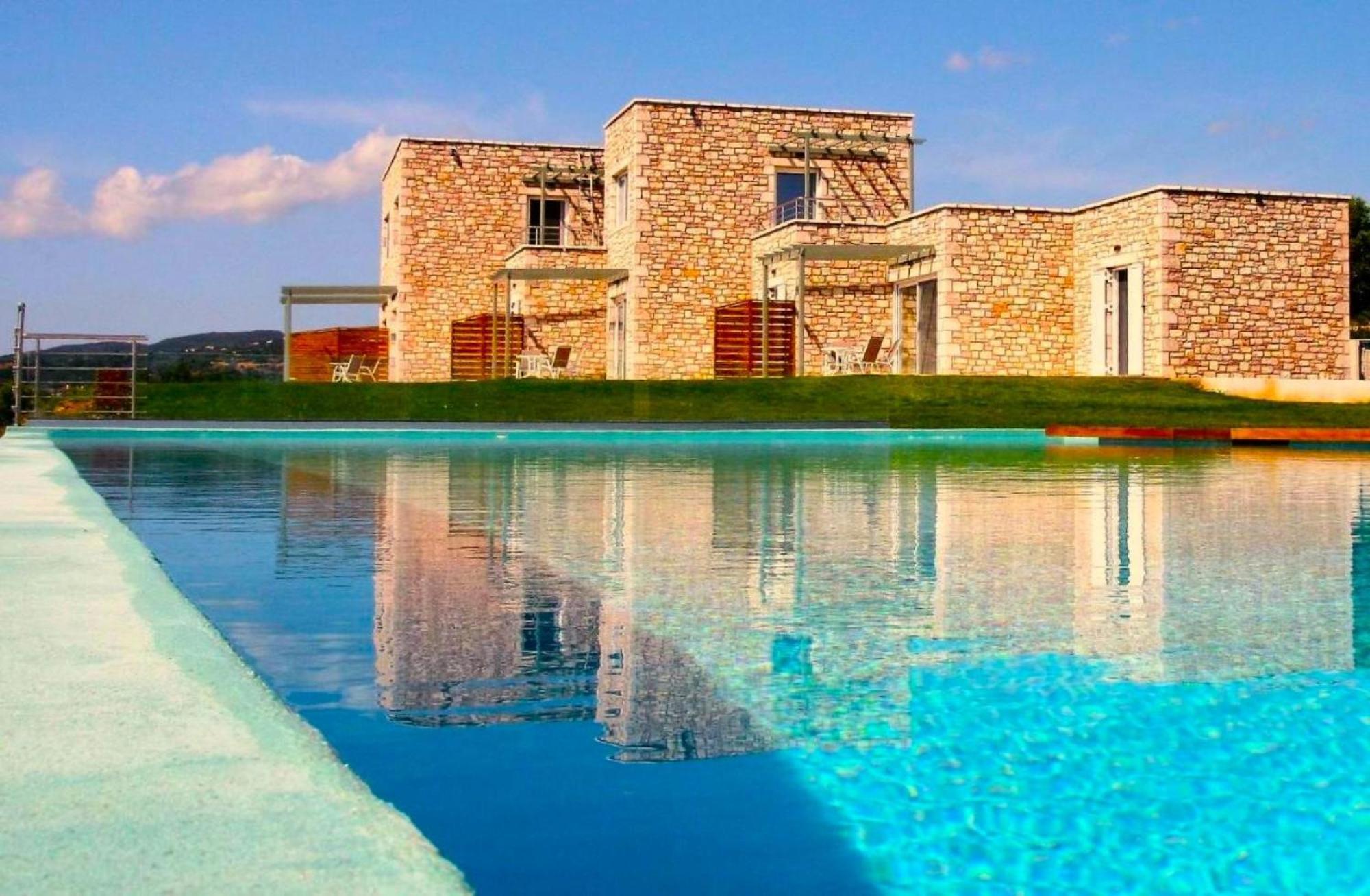 Stone Bay Houses In Messinia Kalamaki Beach Area 克拉尼 外观 照片