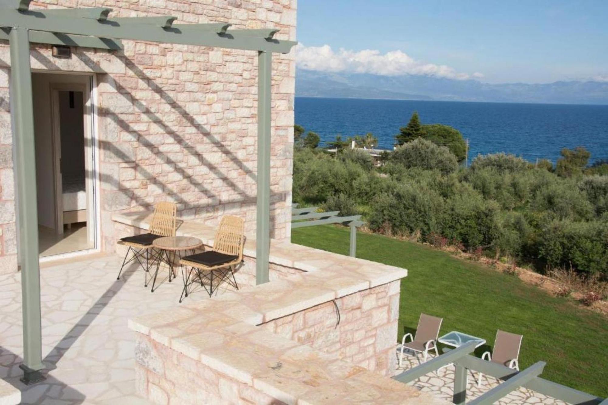 Stone Bay Houses In Messinia Kalamaki Beach Area 克拉尼 外观 照片